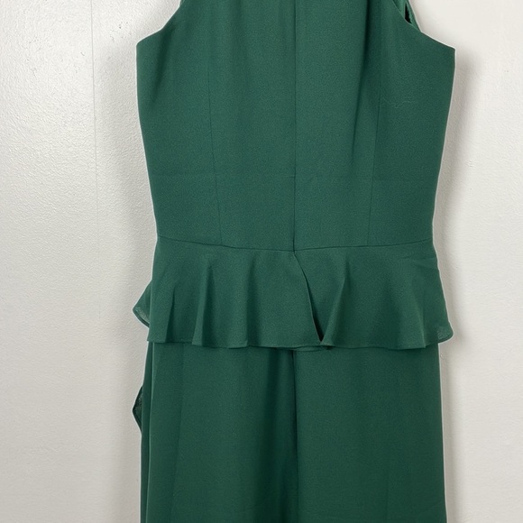 Badgley Mischka Platinum dress womens size 4 sleeveless ruffle front formal - Picture 7 of 10